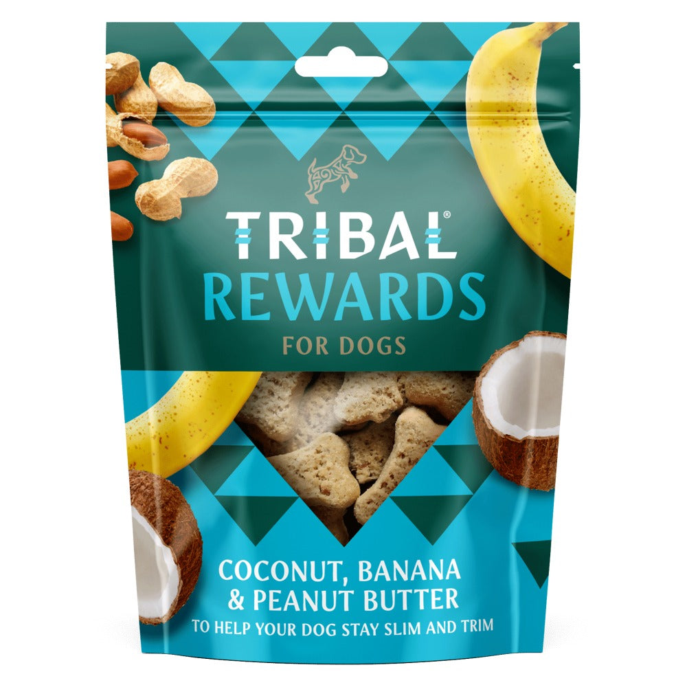 Tribal Rewards Coconut, Banana & Peanut Butter Dog Treats 125g (7864752275698)
