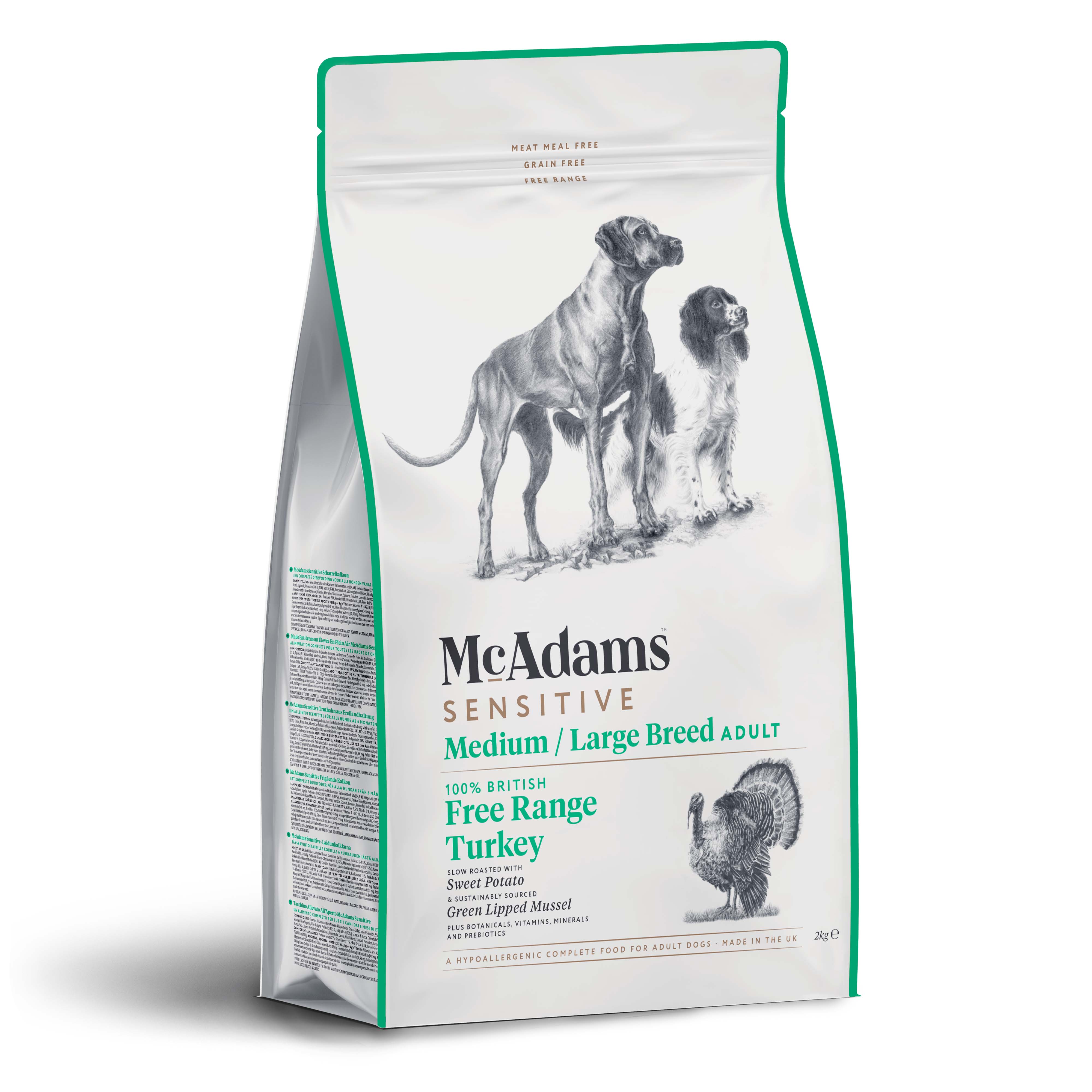 McAdams Medium / Large Breed Turkey Sensitive Dry Dog Food (7843284254962)