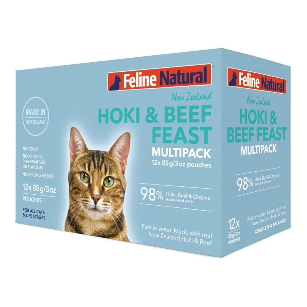 Feline Natural Canned Beef & Hoki for Cats | 2 sizes (6887577714849)