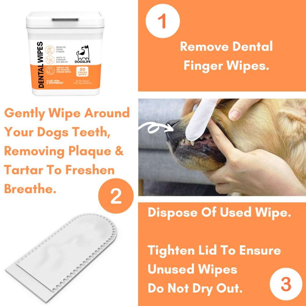 Dogslife Dental Cleaning Wipes (7776399720690)