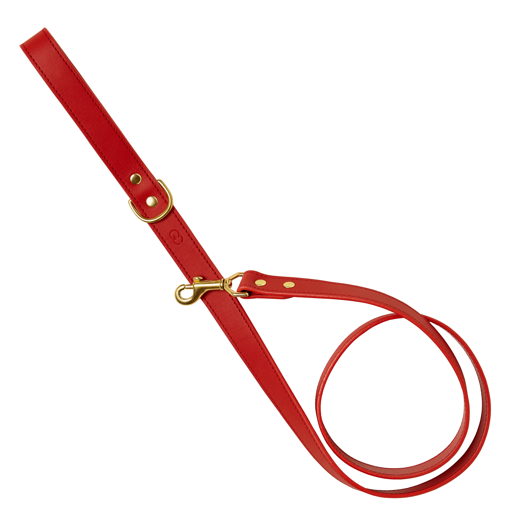 Signature Leather Dog Leash - Crimson (6776140169377)