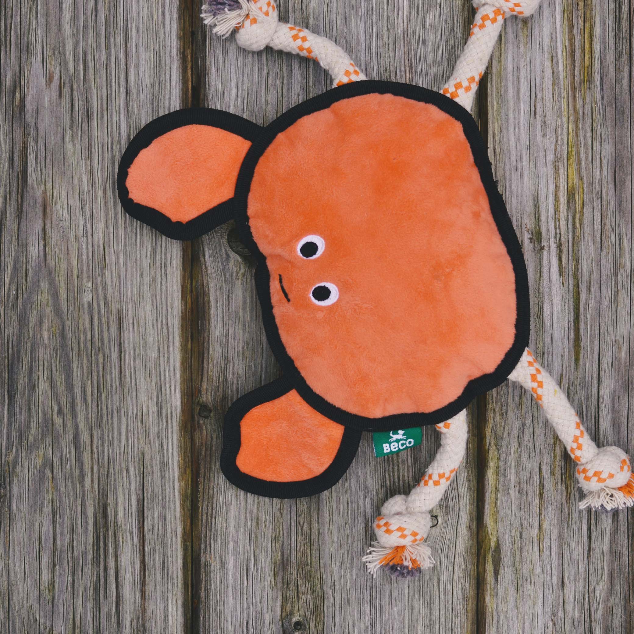 Rough & Tough Recycled Plastic Crab Dog Toy (6972051620001)
