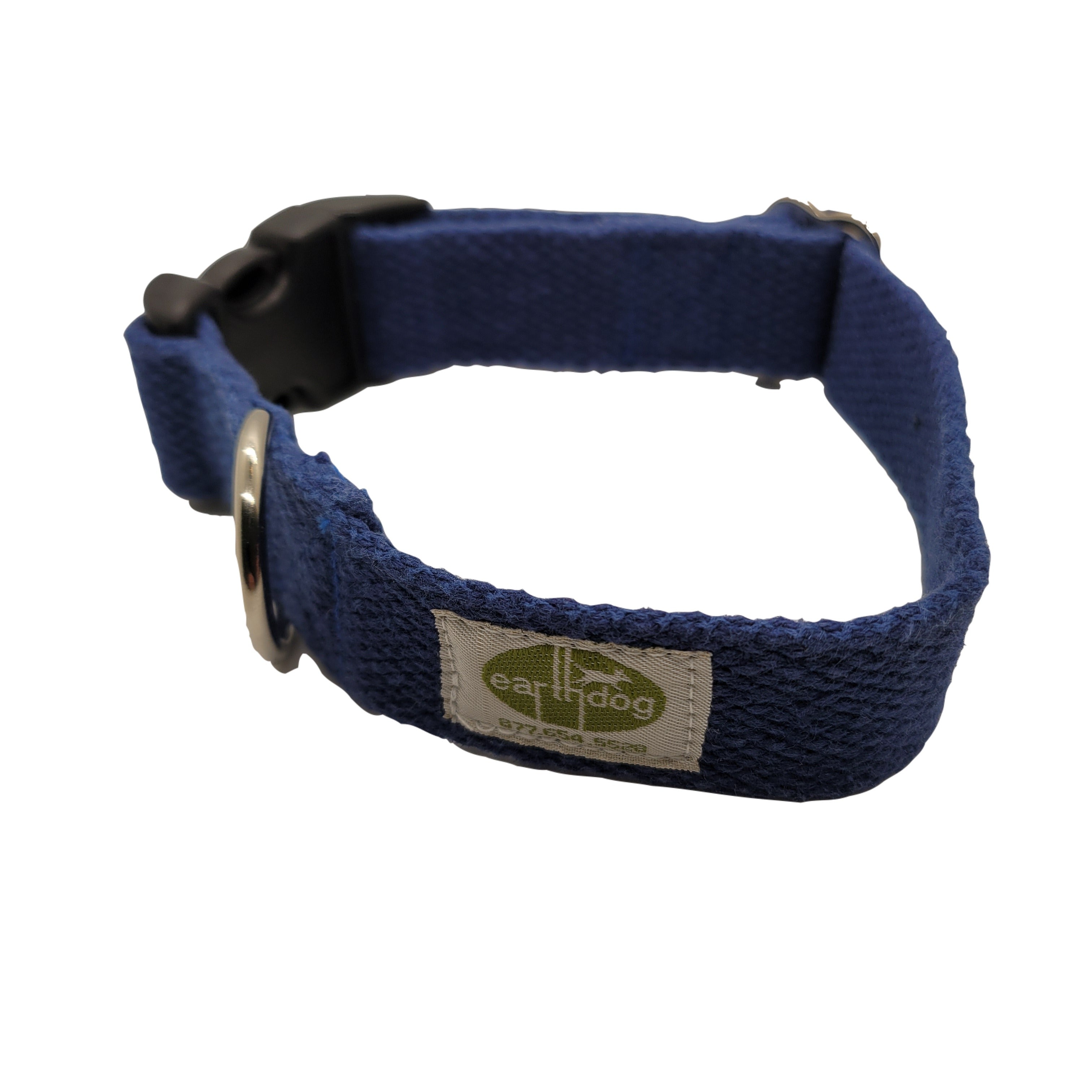 Adjustable Hemp Collar - Blueberry (6772080574625)