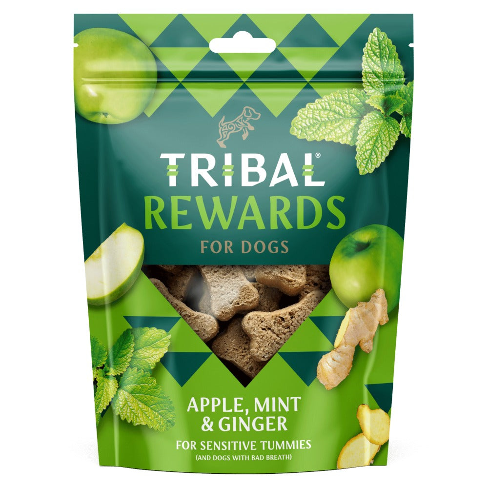 Tribal Rewards Apple, Mint & Ginger Dog Treats 125g (7864752537842)