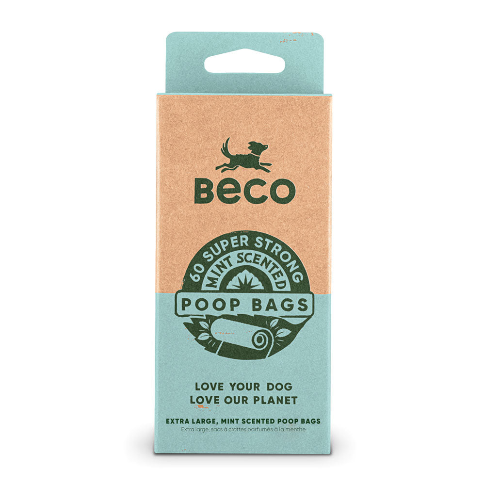60 mint scented Degradable poop bags from Happy Town Pets Singapore (6632827650209)