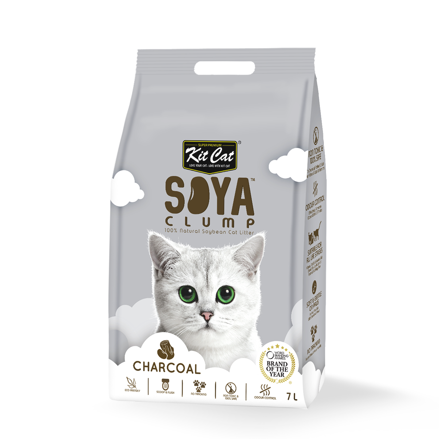 Kit Cat Soya Cat Litter - Charcoal (7087422734497)