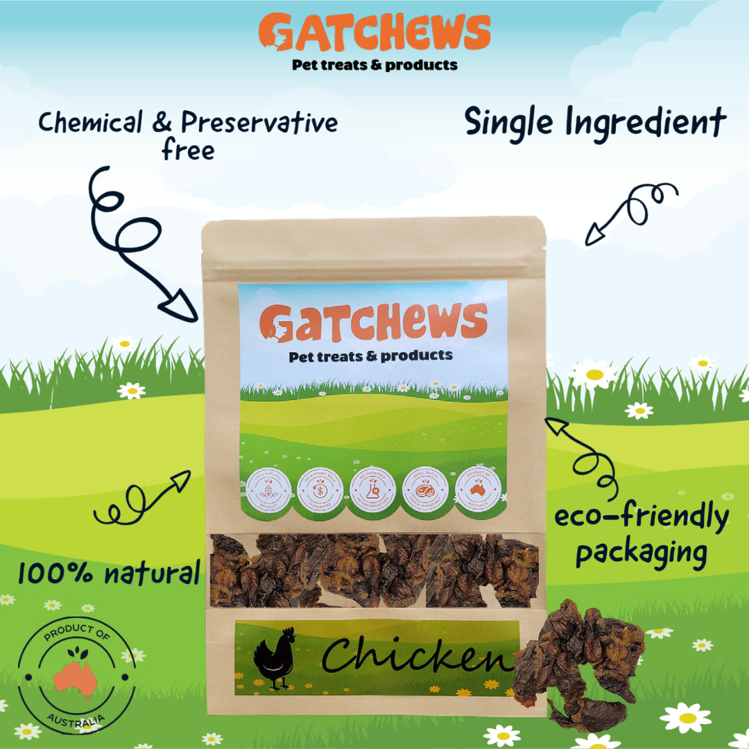Gatchews Chicken Heart Dog & Cat Treats 100g (6610034688161)