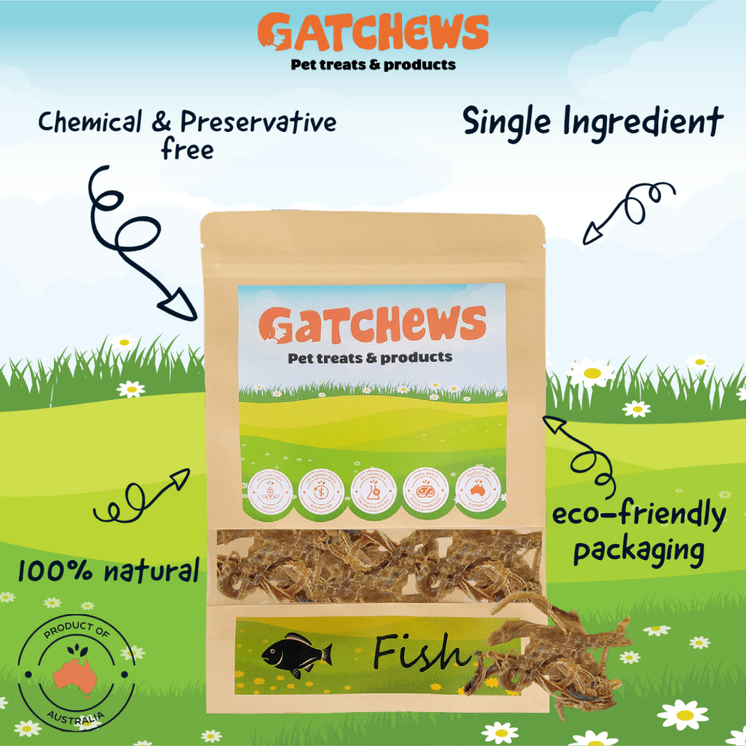 Gatchews Fish Jerky Dog & Cat Treats 100g (6722749628577)