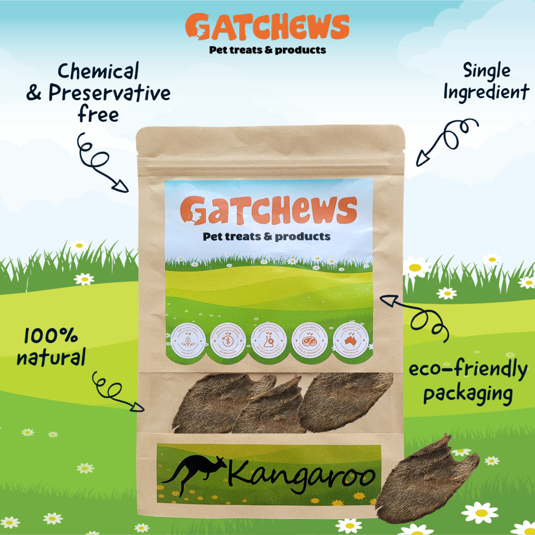 Gatchews Kangaroo Ears Natural Dog Treats [5 pack] (7650394767602)