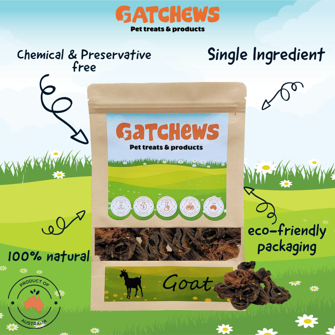 Gatchews Goat Heart Dog Treats 100g (6608026960033)
