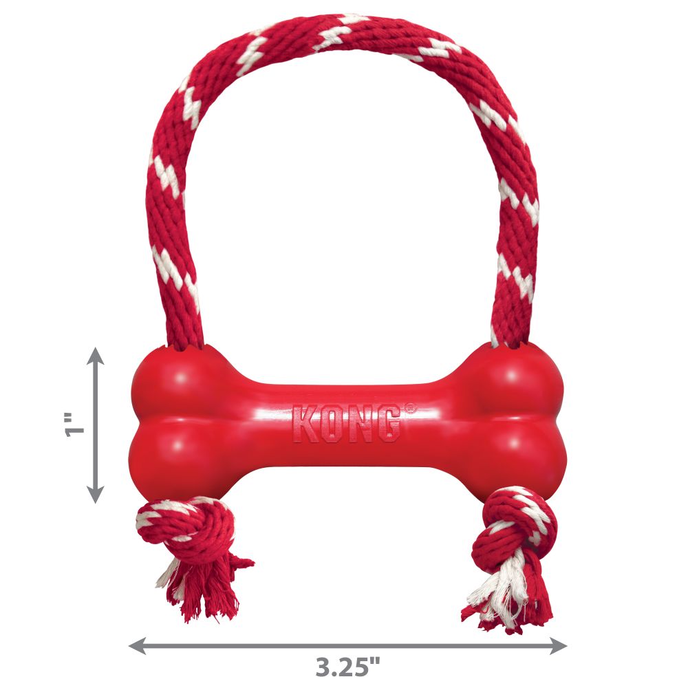 Kong Classic Goodie Bone with Rope Dog Toy (7742407246066)