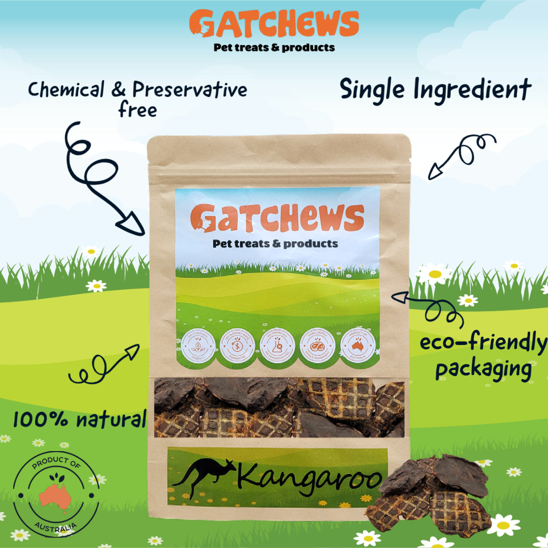 Gatchews Kangaroo Kidney pieces Dog Treats 100g (6608204595361)