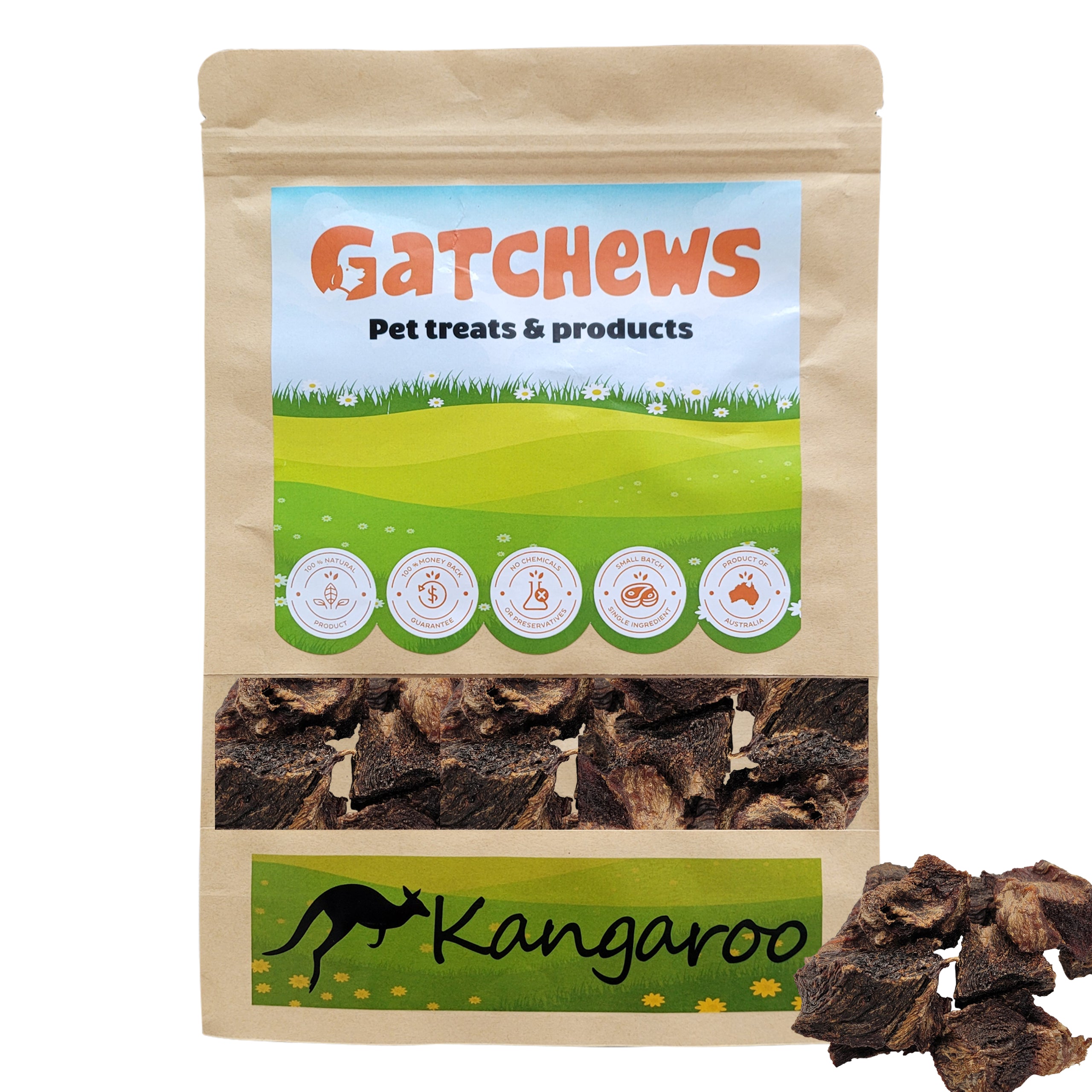 Gatchews Kangaroo Lung Cubes Chews & Treat (6894670610593)