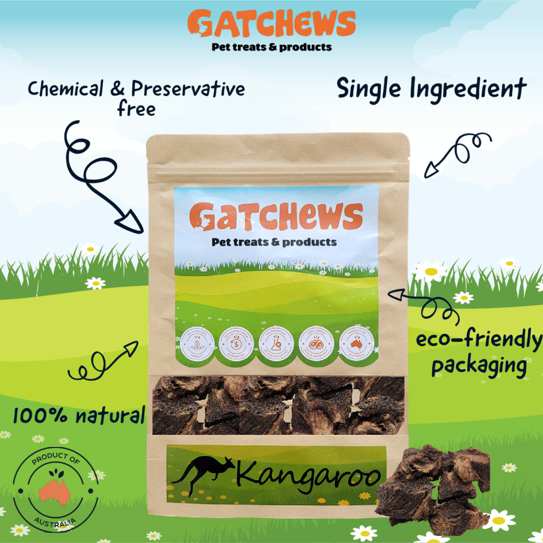 Gatchews Kangaroo Leg Cube Dog Treats 100g (6608207872161)