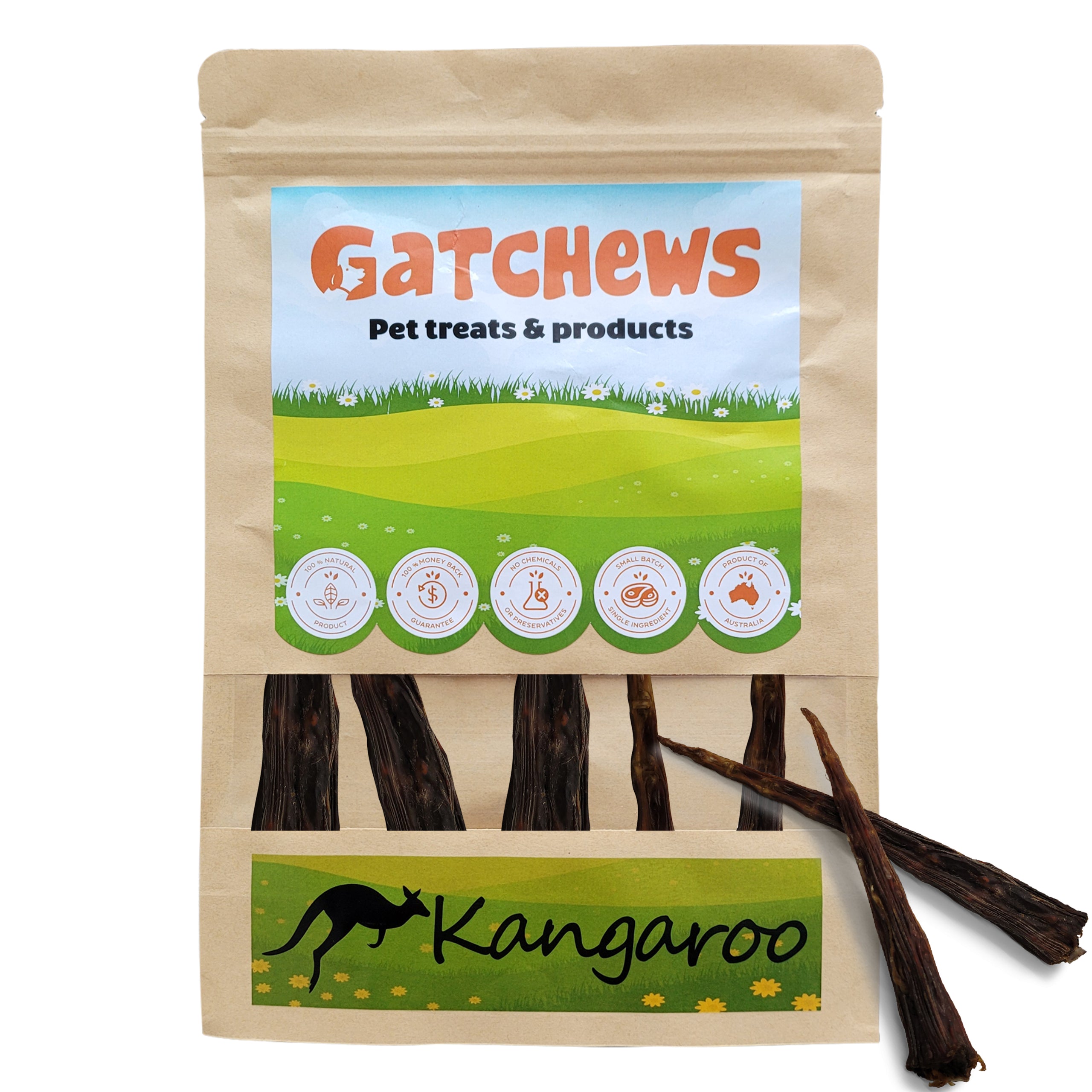 Gatchews Happy Town Pets Kangaroo tail tips chews & treats package (6570216128673)