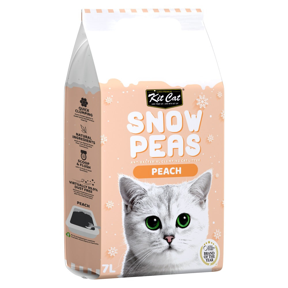 Kit Cat Snow Peas Cat Litter - Peach (6968461885601)