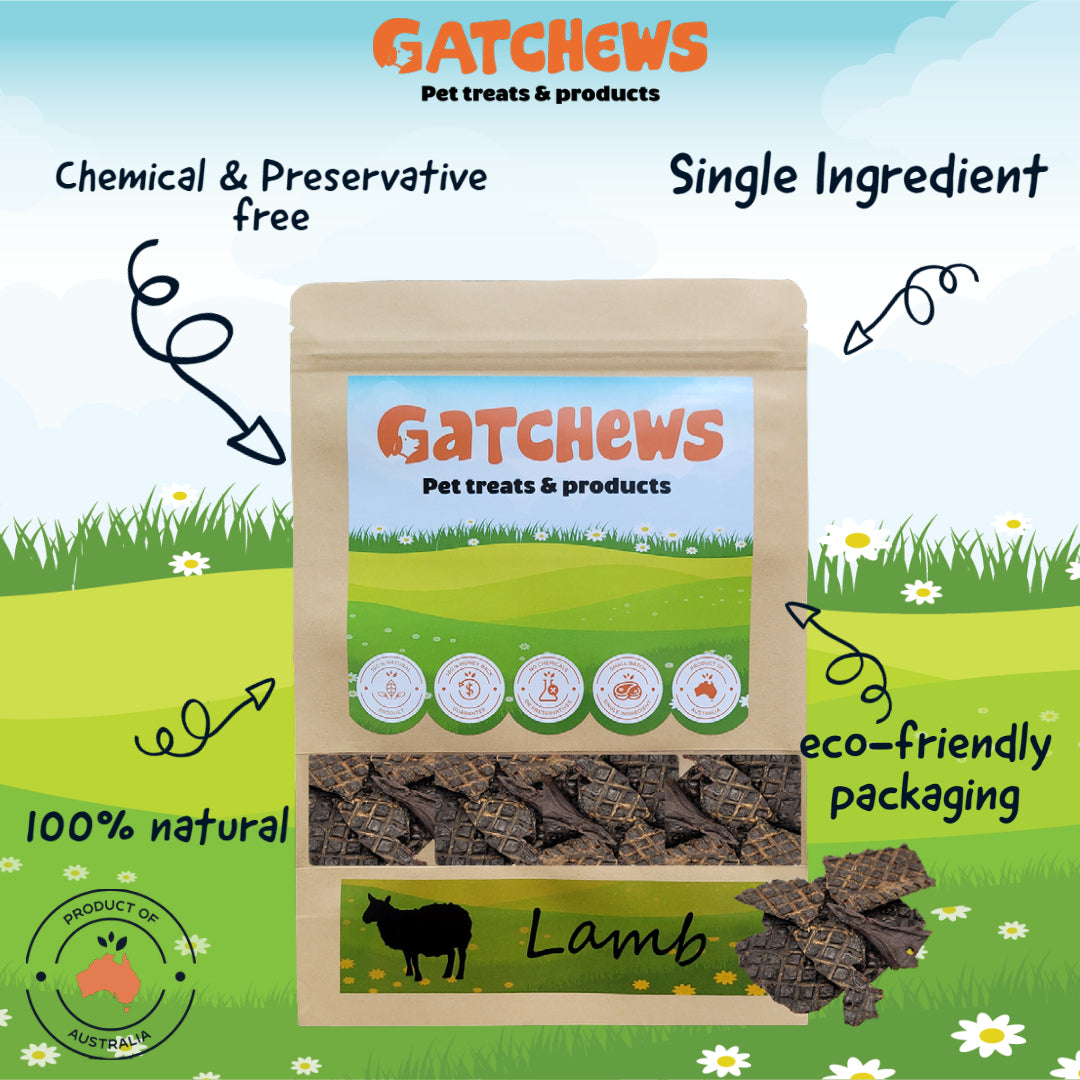 Gatchews Lamb Liver Crisp Dog & Cat Treats 100g (6793462317217)