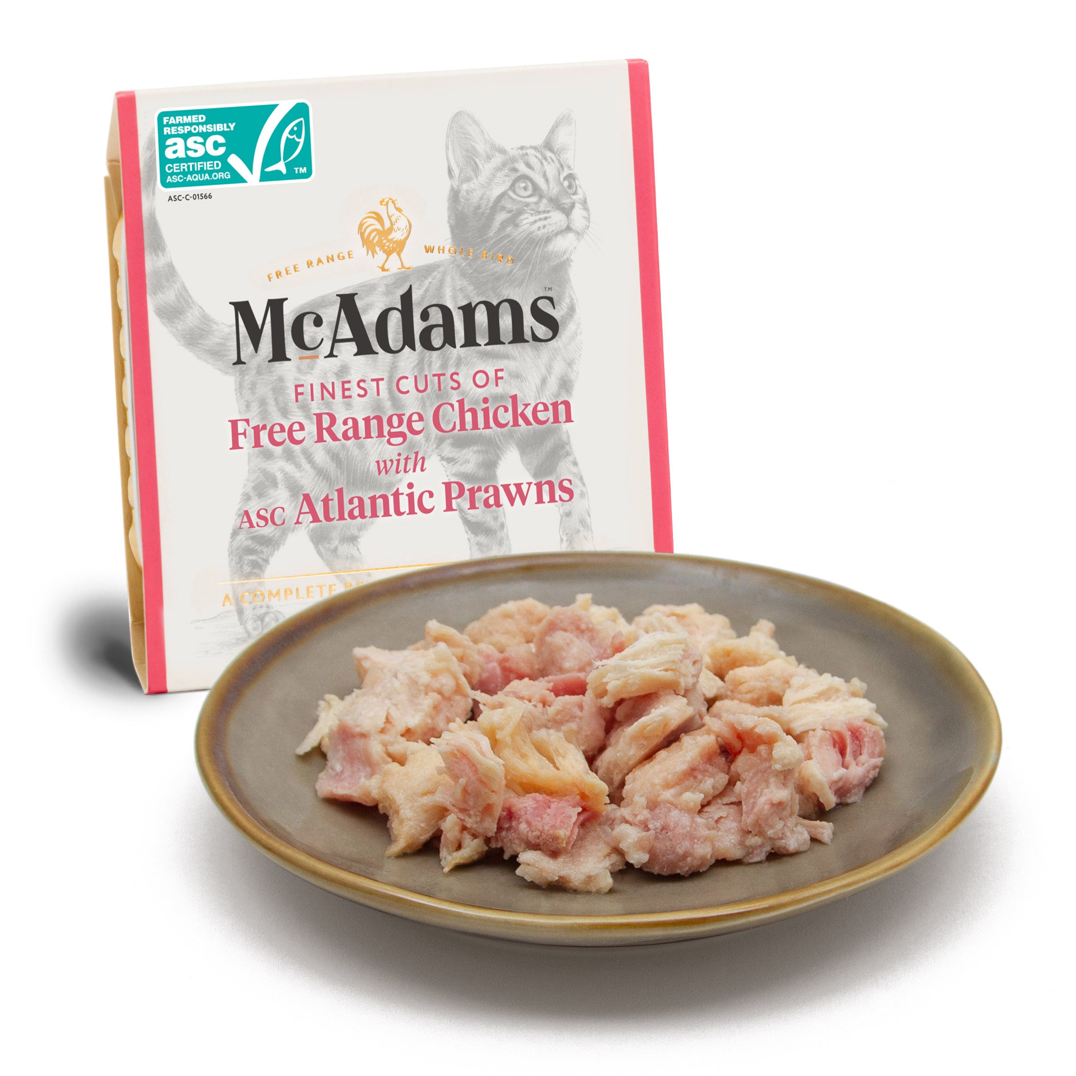 McAdams Free Range Chicken & Prawns Wet Cat Food 100g (7843286417650)