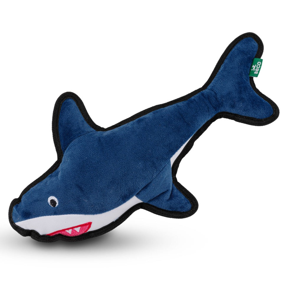 Rough & Tough Recycled Plastic Shark Dog Toy (7461399396594)