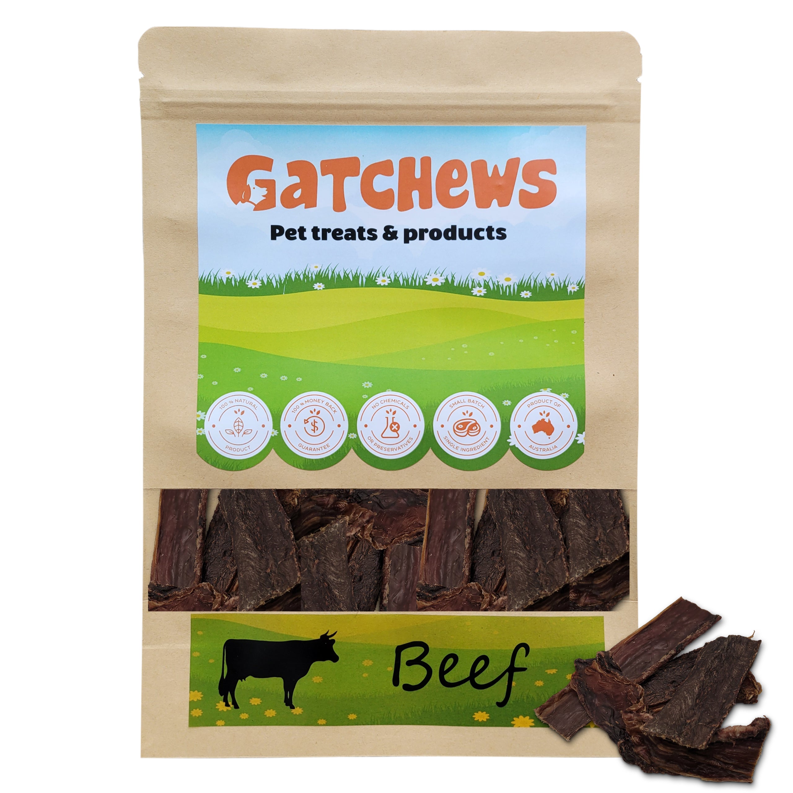 Gatchews Natural Beef Jerky Natural Chews & Treat (6072374329505)