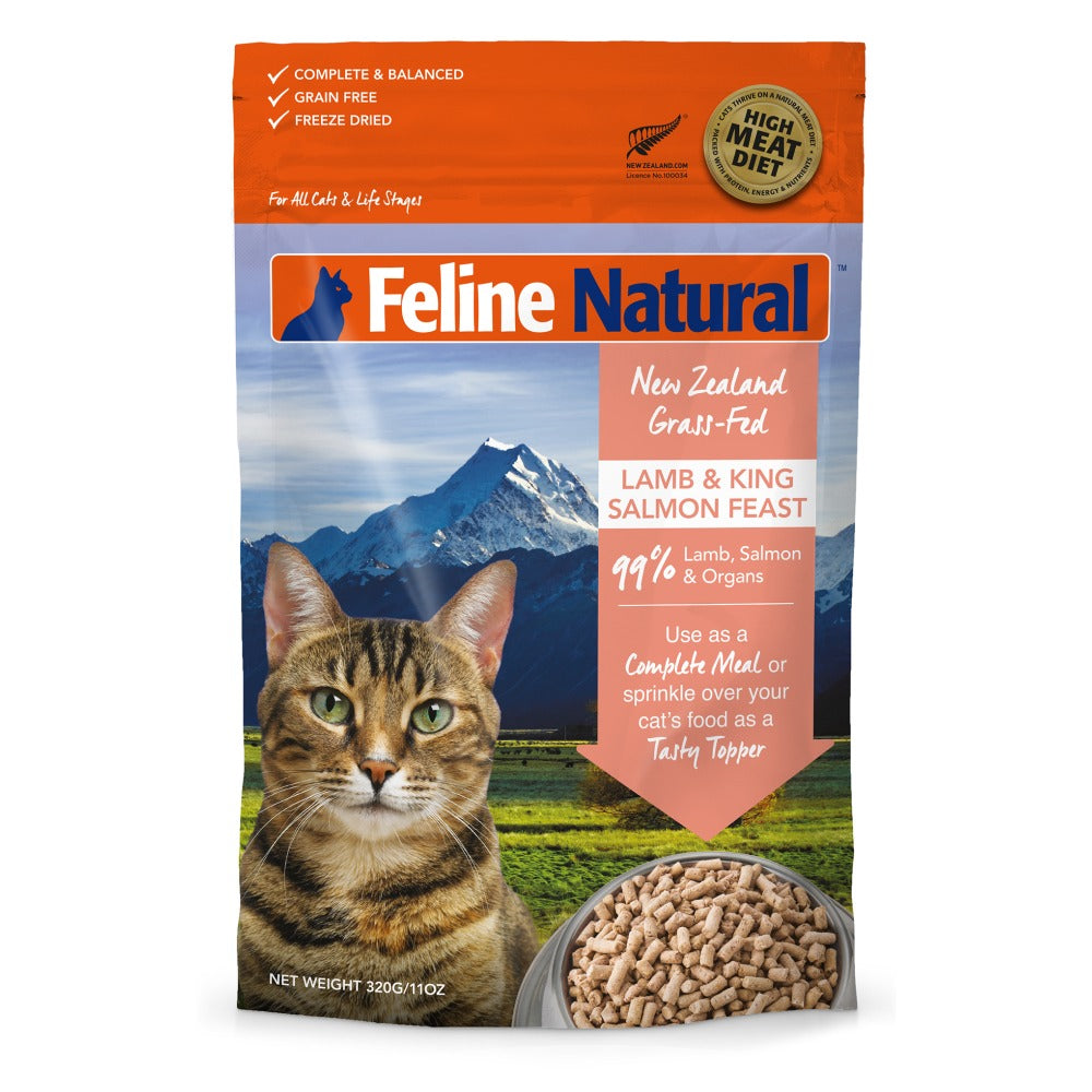 Feline Natural Lamb & King Salmon Feast Freeze Dried for Cats (6966110388385)