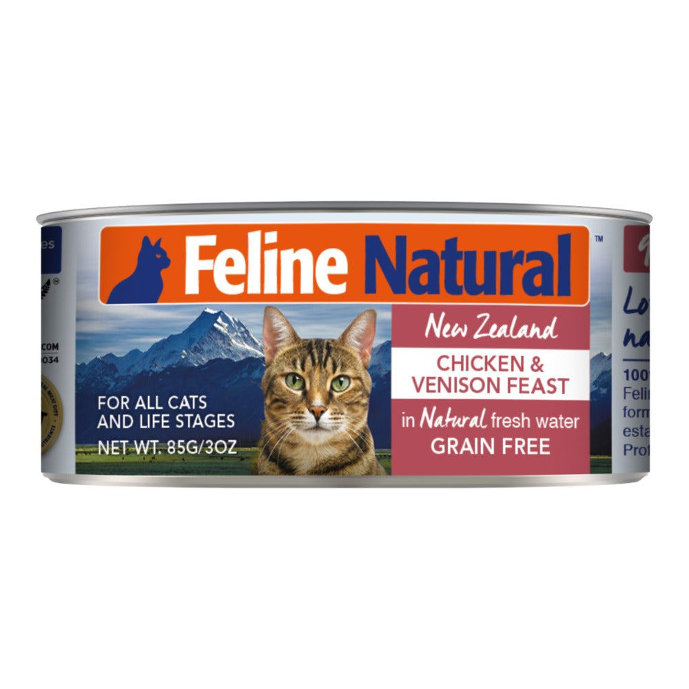 Feline Natural Canned Chicken & Venison for Cats | 2 sizes (6869676261537)