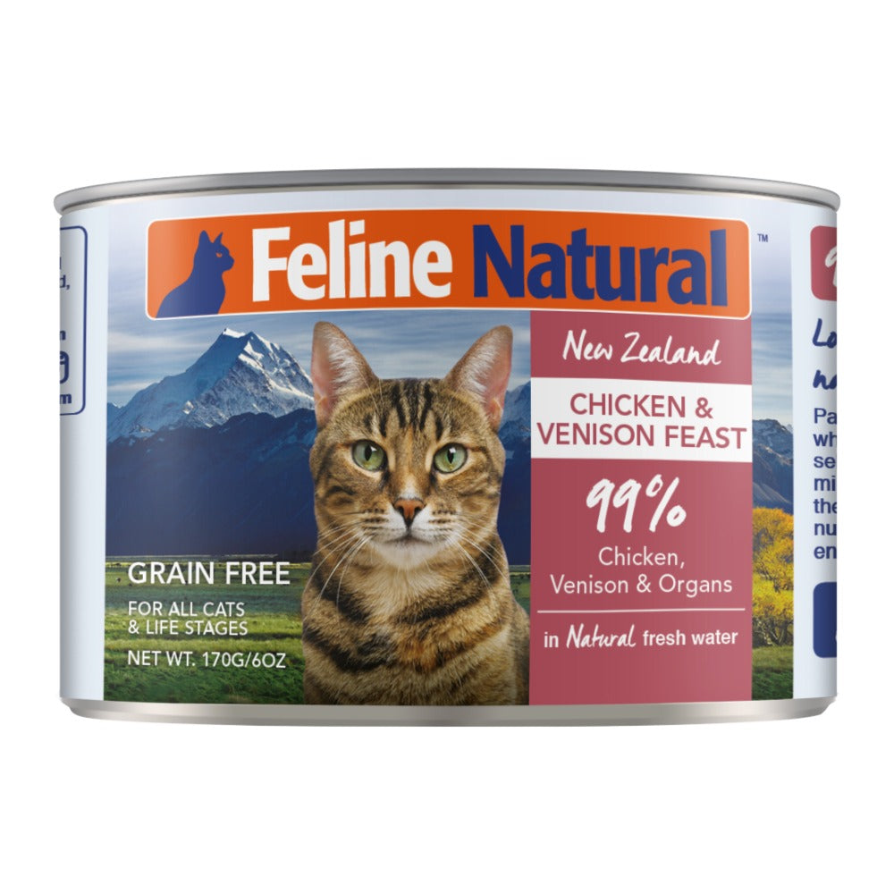 Feline Natural Canned Chicken & Venison for Cats | 2 sizes (6869676261537)