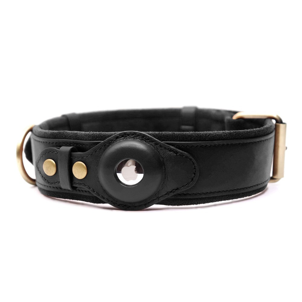 Leather Dog Collar Airtag Holder (7596766658802)