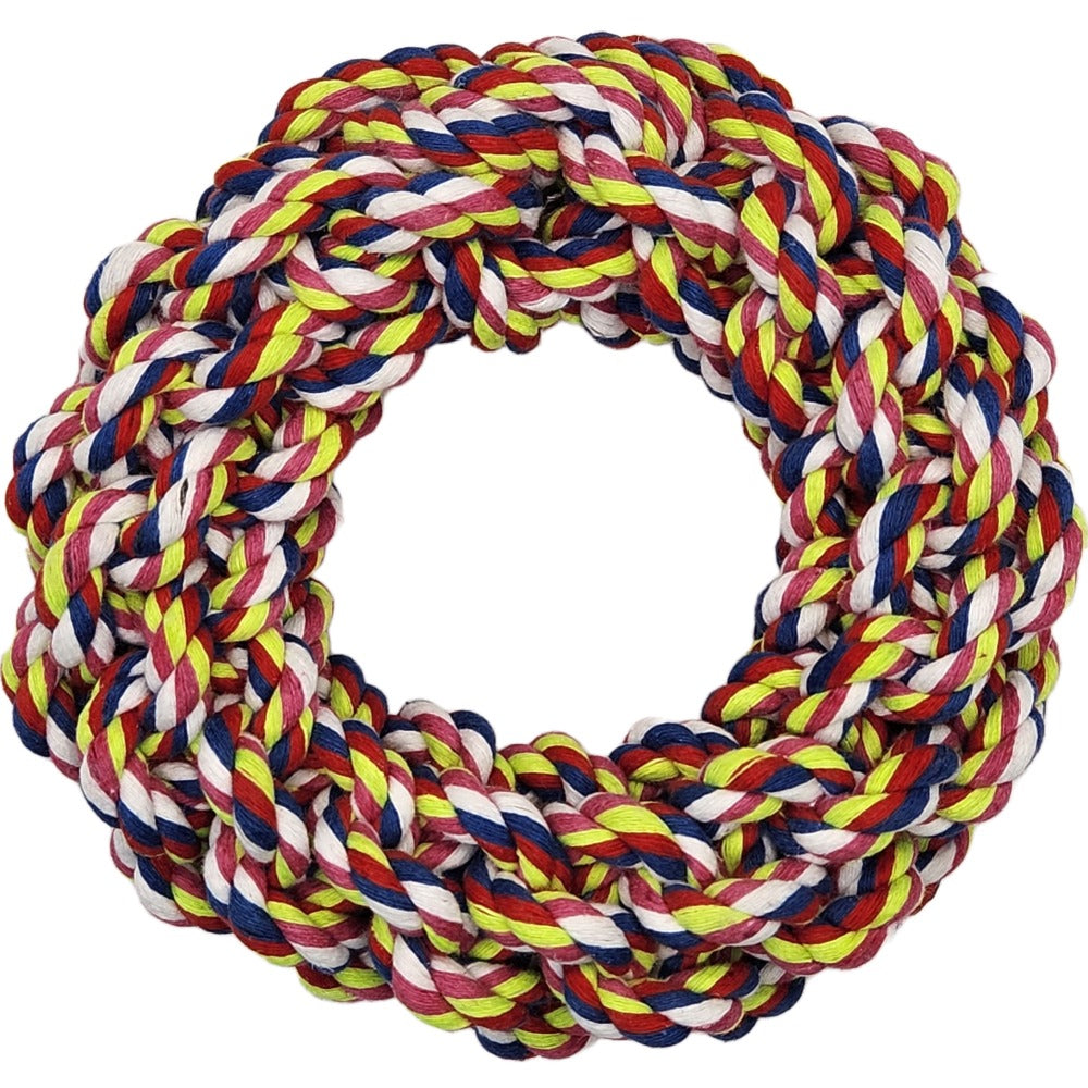 Gatchews Coloured Cotton Ring Dog Toy (7786176381170)