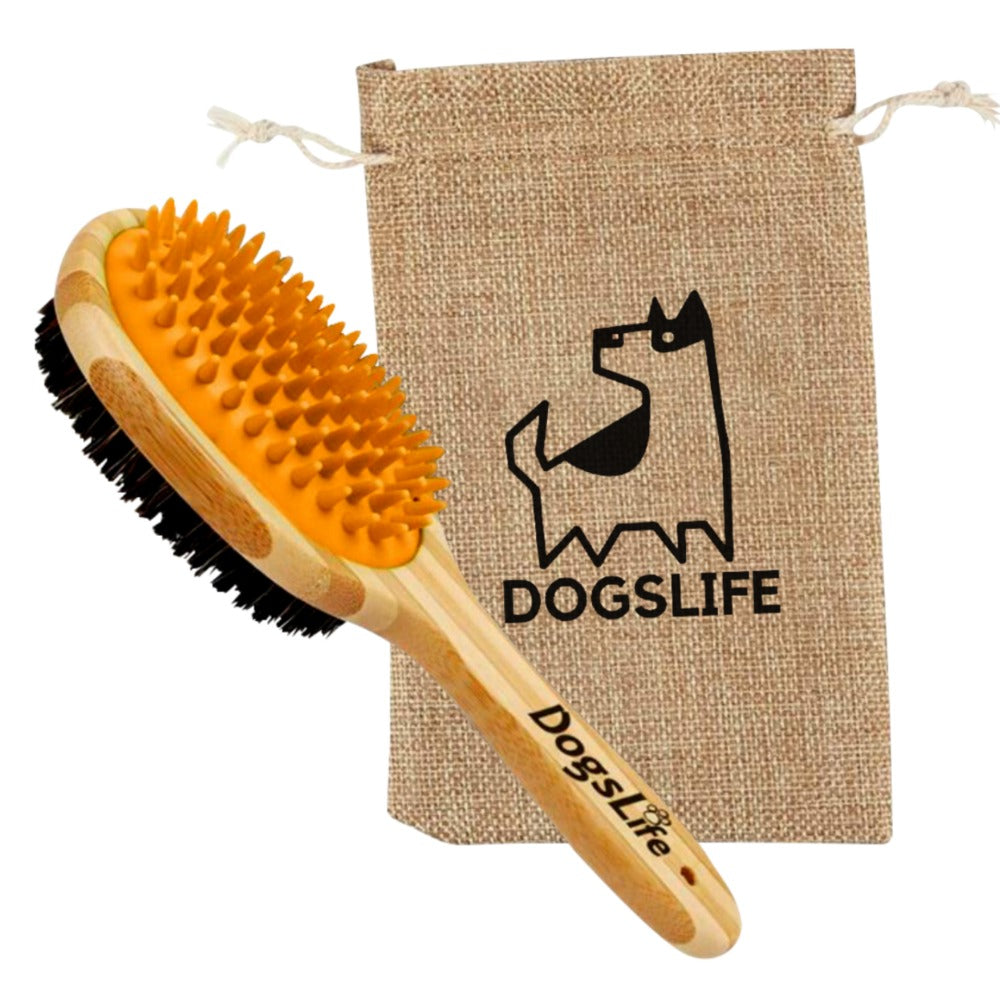 Dogslife Bamboo Brush & Bag (7776388088050)