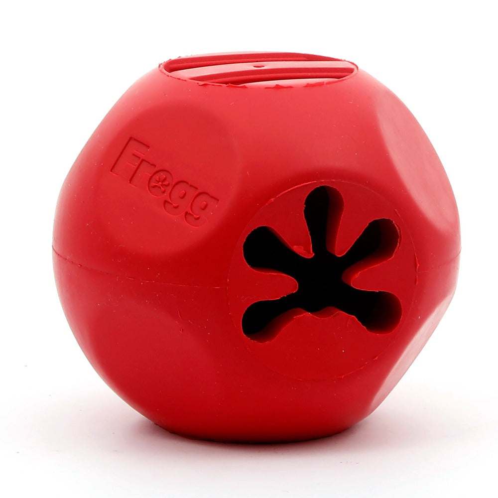 Frogg Bobbly Ball Red Chew Treat Dog Toy (7568471458034)