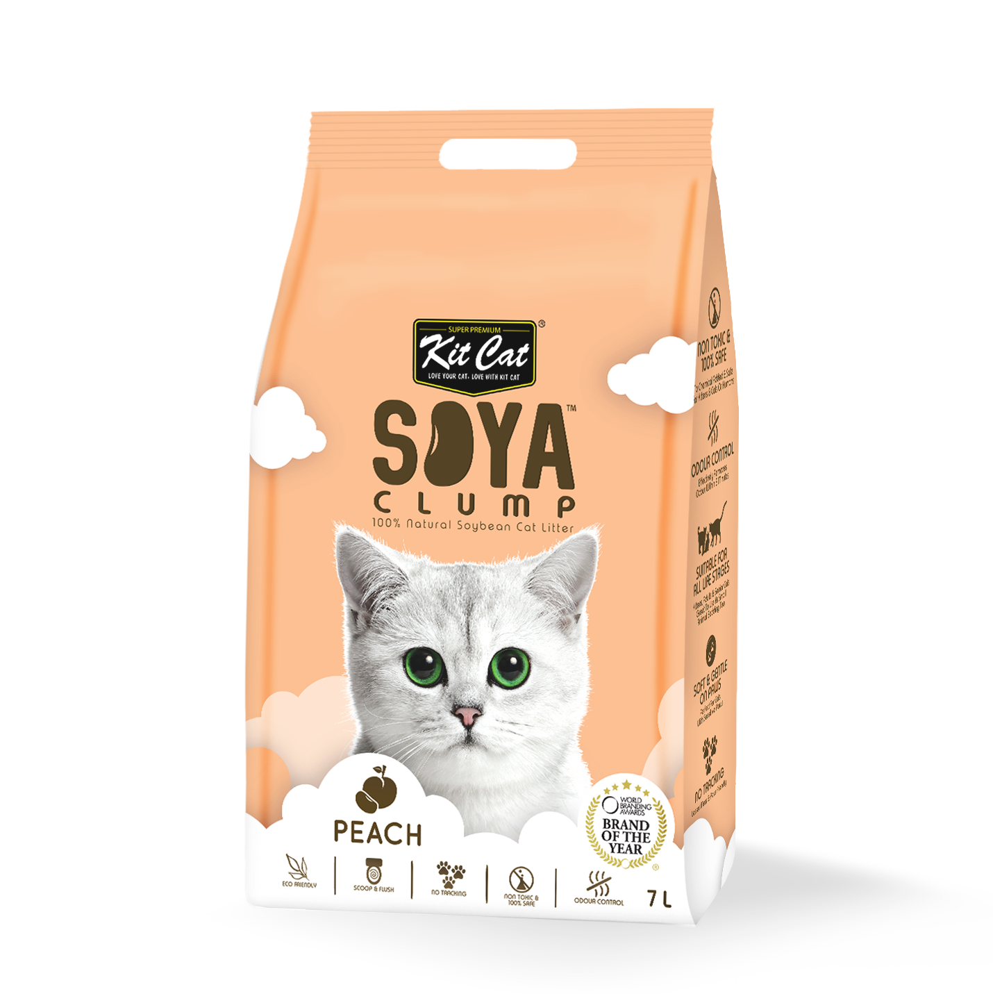 Kit Cat Soya Cat Litter - Peach (7087474442401)