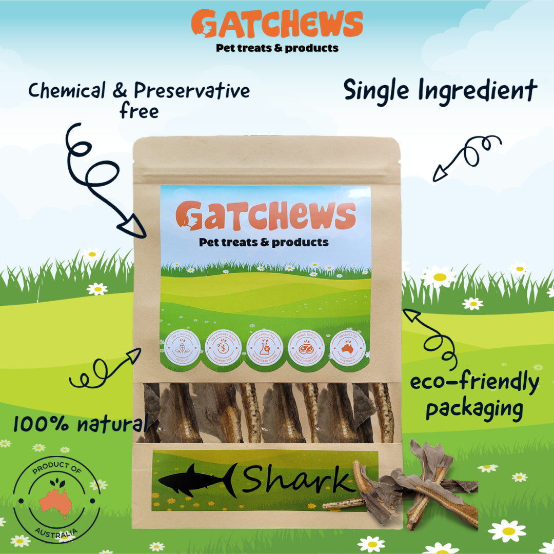 Gatchews Shark Tails Dog & Cat Treats 100g (6567849394337)
