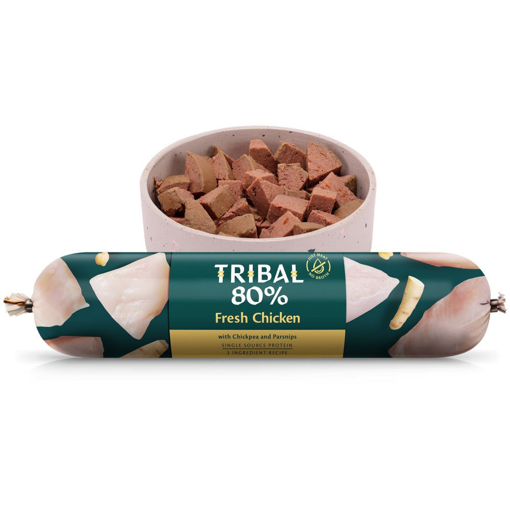 Tribal 80% Complete Wet Food Sausage Chicken for Dogs (7864746967282)