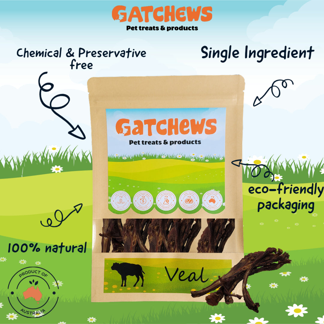 Gatchews Veal Rib Sticks Dog Treats 100g (6570206331041)