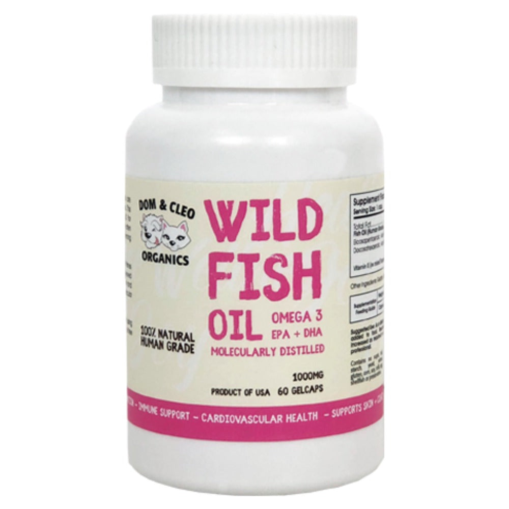 Dom & Cleo Wild Fish Oil For Dogs & Cats 60 gelcaps (7432419148018)