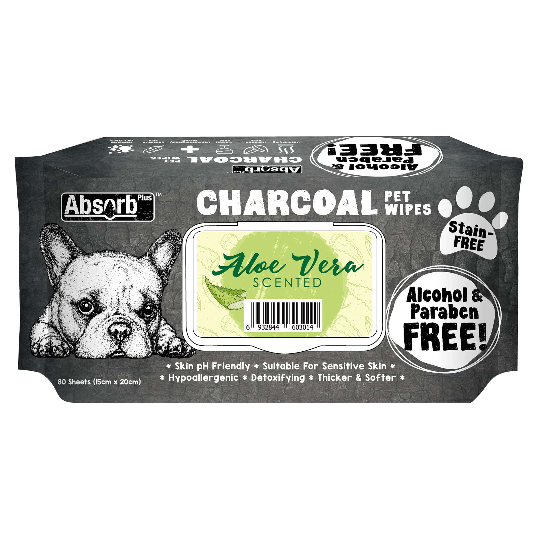 Copy of Copy of Absorb Plus Charcoal Wet Wipes - Aloe Vera (6968592990369)