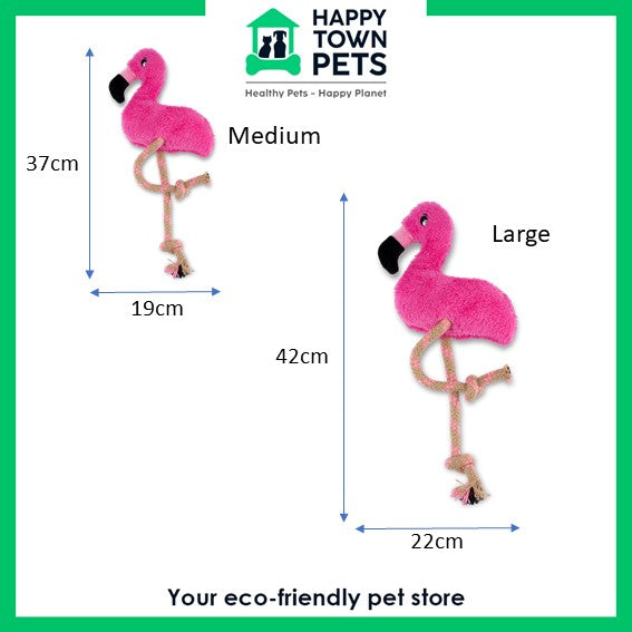 Hemp Rope Dog Toy - Fernando the Flamingo (6869517729953)