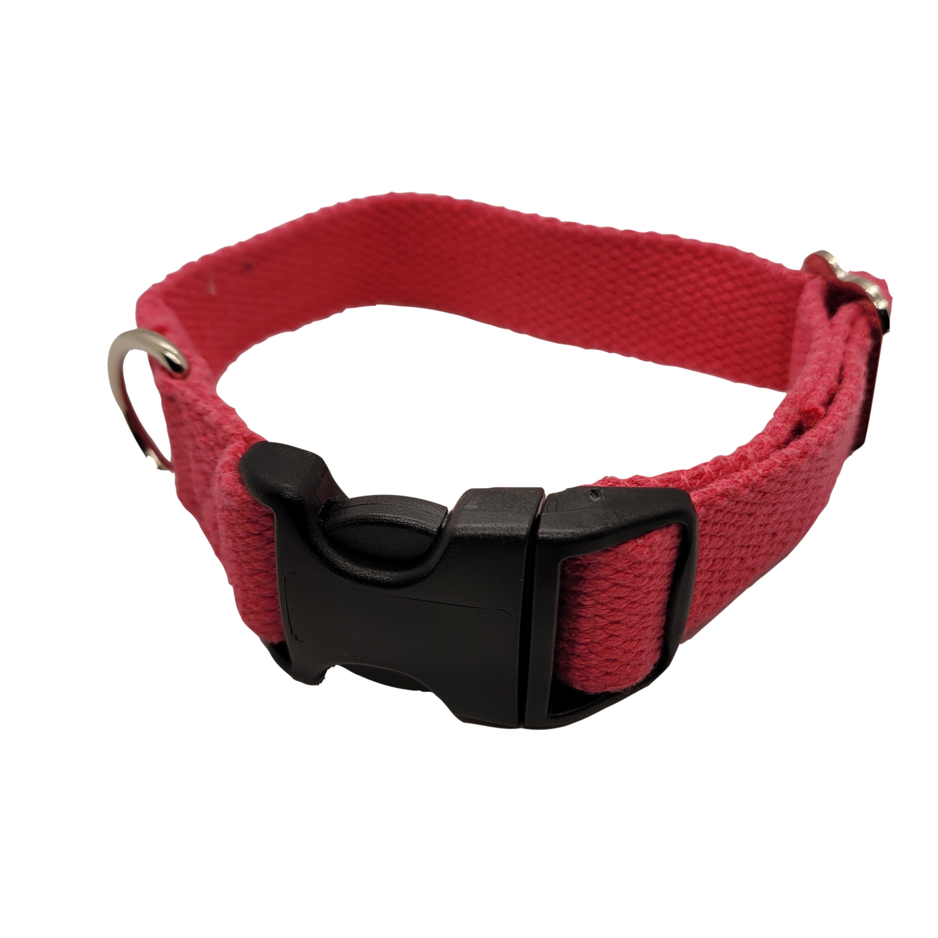 Adjustable Hemp Collar - Fuchsia (6772083425441)